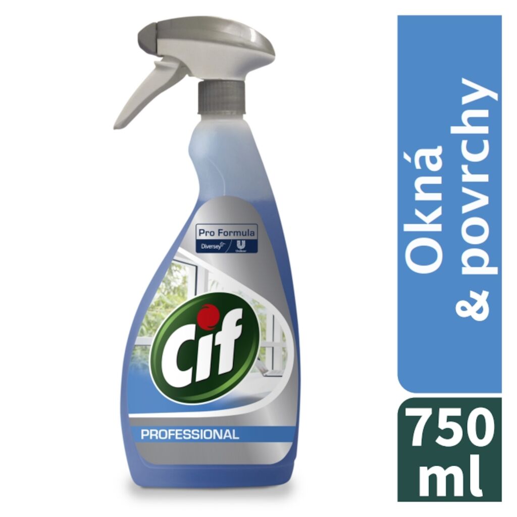 Cif Pro Formula Glass & Multi Surface Cleaner 6x0.75L - Čistiaci prostriedok na okná a povrchy